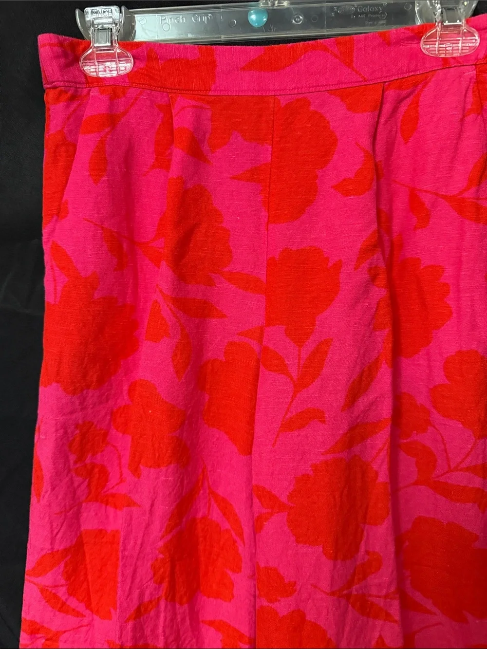 kate spade X Target pink and red floral-print linen blend pants